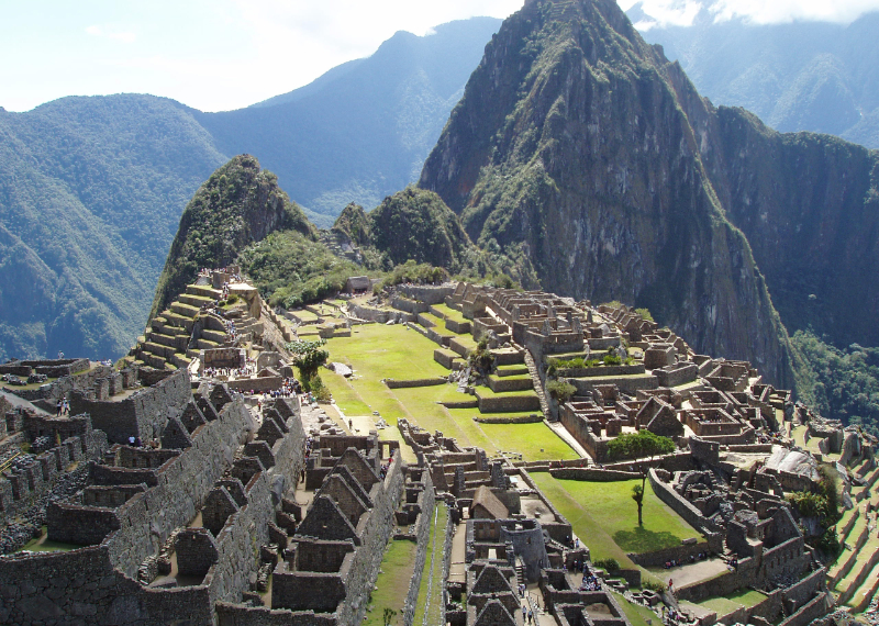 Machu Picchu Andes Peru verbluffend gebouwd